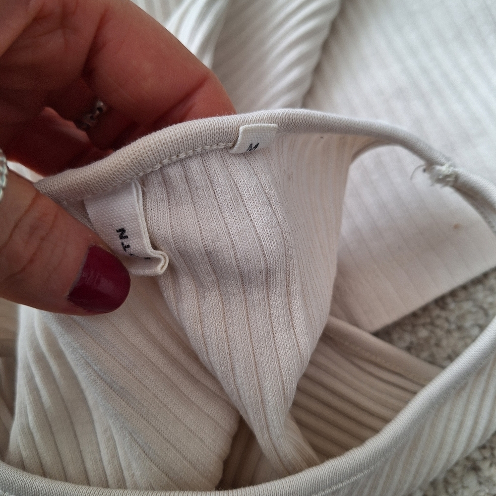 Kotn Cream Ribbed Tank Top - Picture 2 of 2